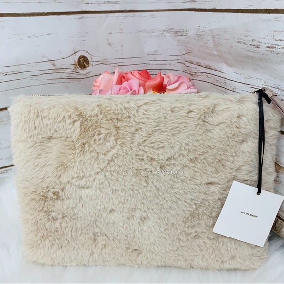 kate spade Bags Kate Spade Fuzzy Pouch Authentic New Poshmark